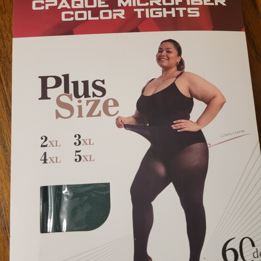 Opaque Microfiber Plus Size Tights